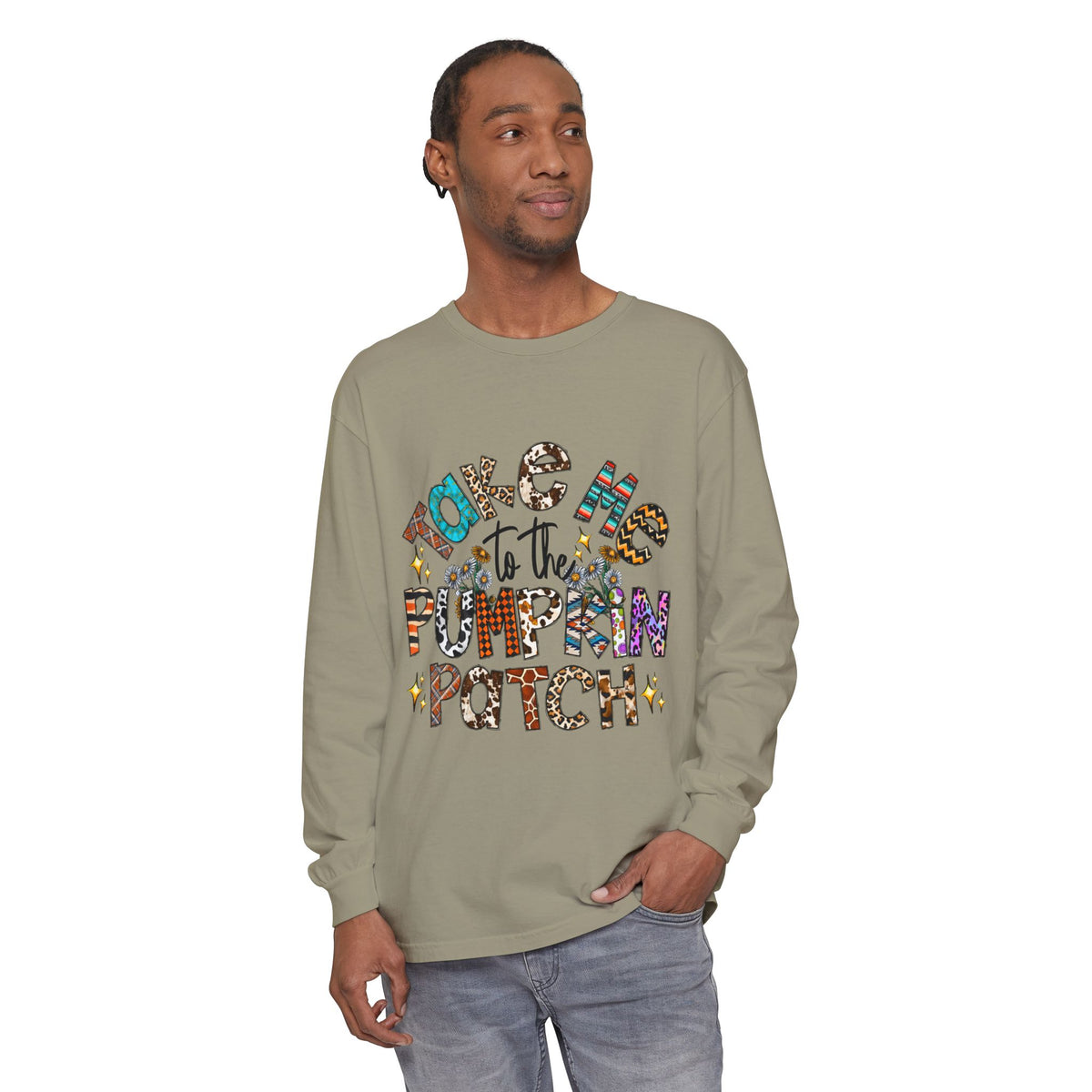 Long Sleeve Tee — "Take Me to the Pumpkin Patch" Fall Graphic