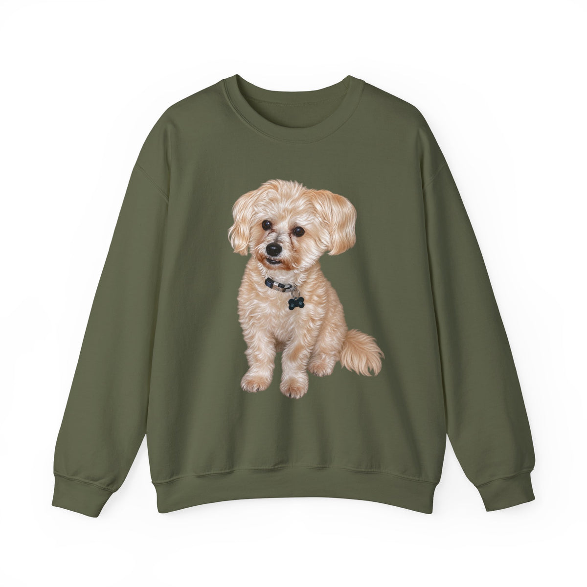 Crewneck Sweatshirt — Adorable Small Dog Graphic Pullover