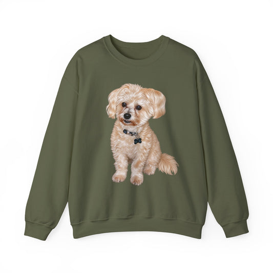 Crewneck Sweatshirt — Adorable Small Dog Graphic Pullover