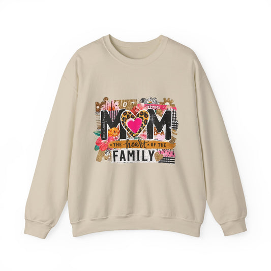 Mom - The Heart of the Family Crewneck Sweatshirt