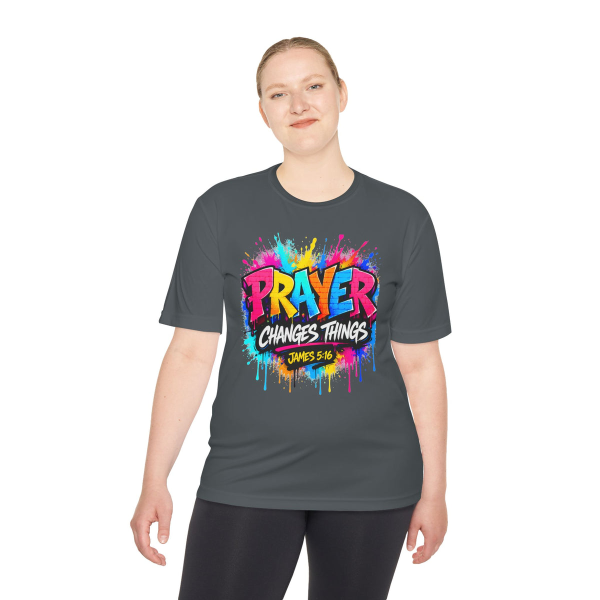 Prayer Changes Things Tee — James 5:16 Christian Graphic Shirt