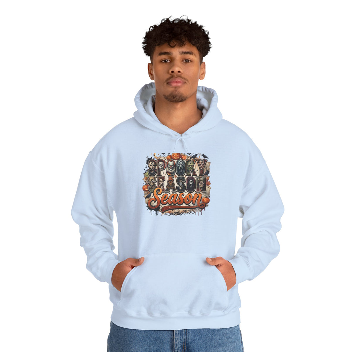 Spooky Season Halloween Hoodie – Vintage Horror Graphic Sweatshirt