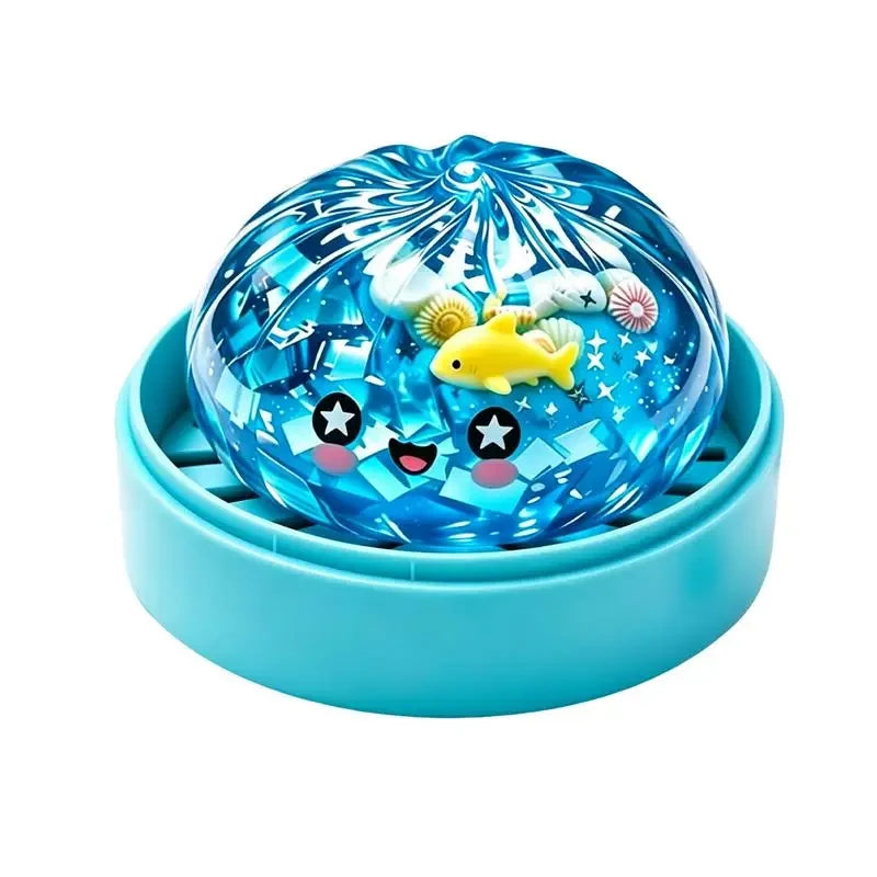 Gold Glitter Dumpling Squishy Toy