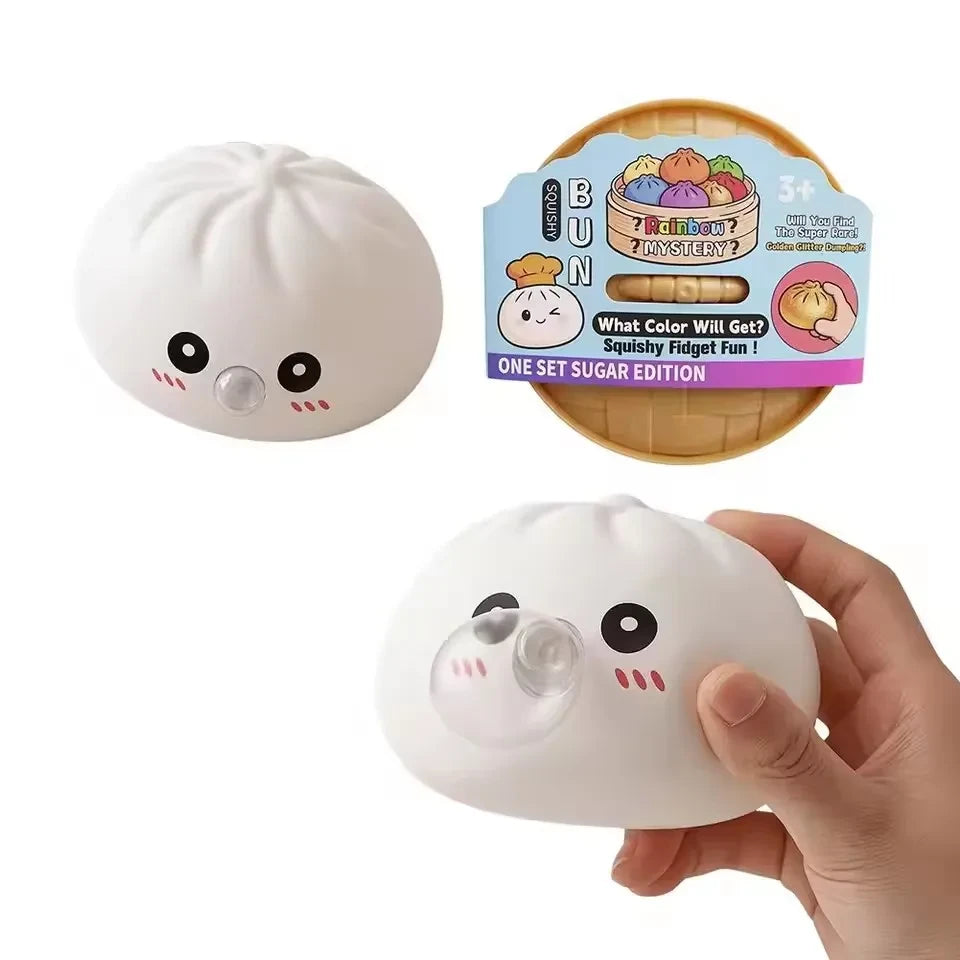 Gold Glitter Dumpling Squishy Toy