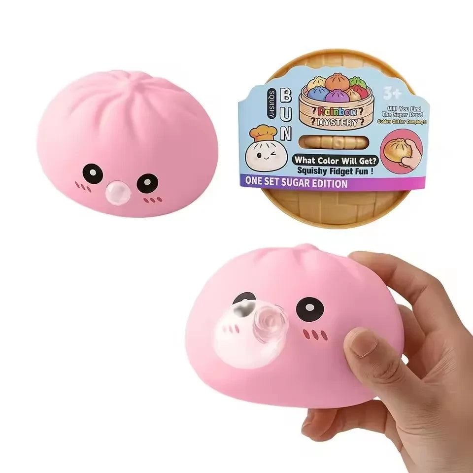 Gold Glitter Dumpling Squishy Toy