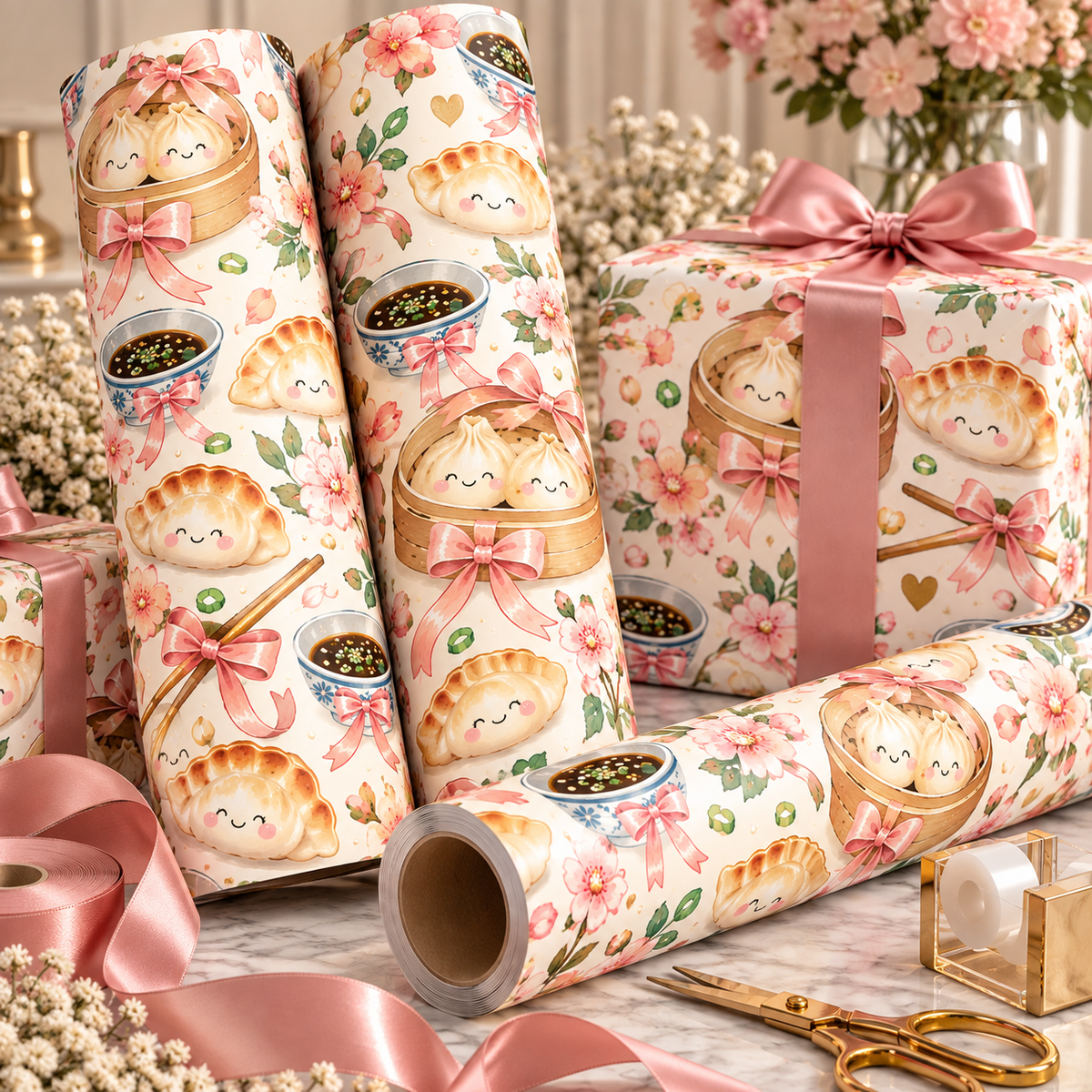 Gift Wrapping Paper Rolls, 1pc