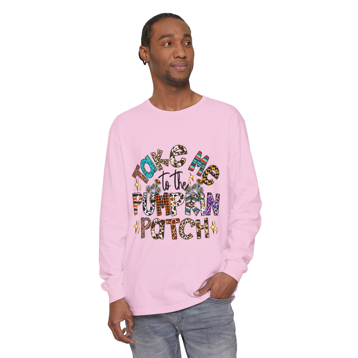 Long Sleeve Tee — "Take Me to the Pumpkin Patch" Fall Graphic